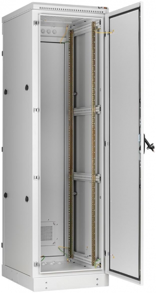 Напольный шкаф 19", 42U, промышленный, цельнометаллические двери, IP54, 600x2070x1000мм, серый