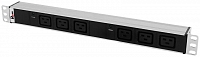 Блок розеток Rem-32 с инд., 6 IEC 60320 C19, 32 А, алюм., 19", колодка