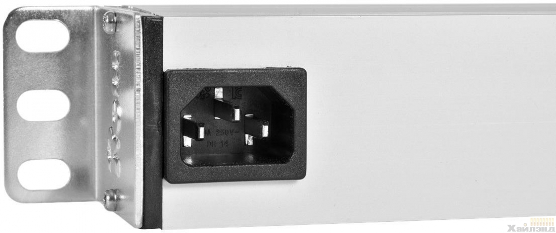 Блок розеток Rem-10 без шнура, 4 Sсhuko, вход IEC 60320 C14, 10 A, алюм., 10" — изображение товара
